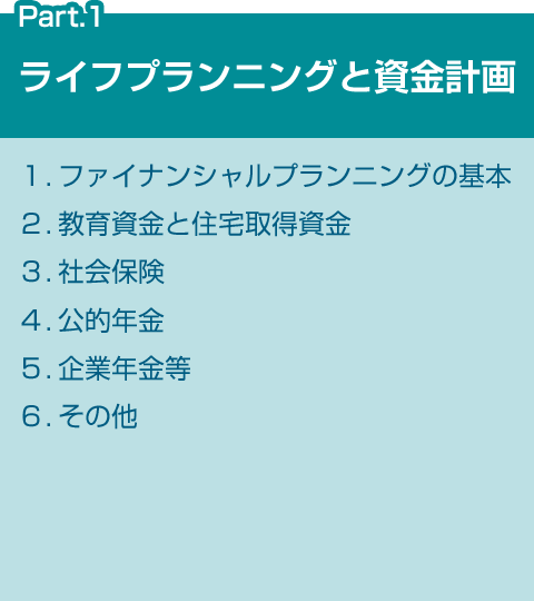 FPで学ぶ6つの分野 Part.1 ライフプランニングと資金計画